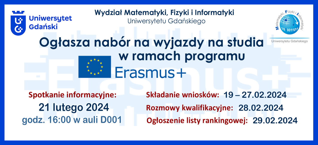 Spotkanie informacyjne - Wyjazdy w ramach programu Erasmus+